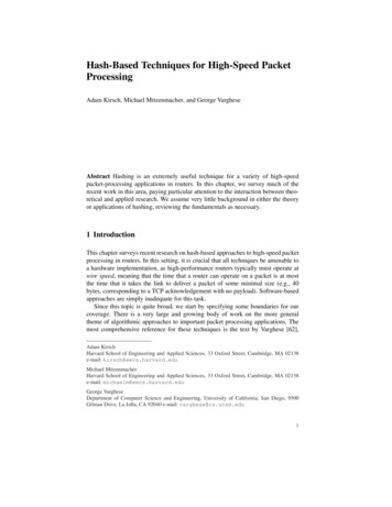 Hash-Based Techniques For High-Speed Packet Processing