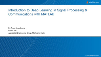 Introduction To Deep Learning In Signal Processing .