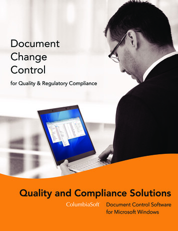 Document Change Control - ColumbiaSoft