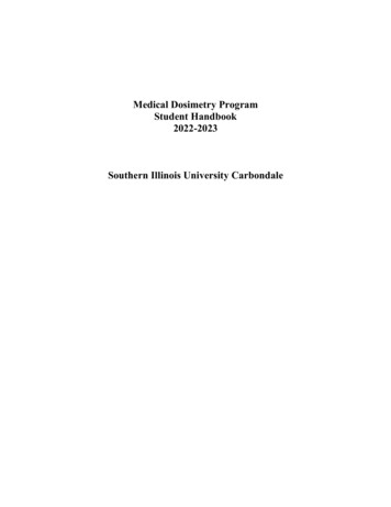 Medical Dosimetry Program Student Handbook 2022-2023 Southern Illinois .