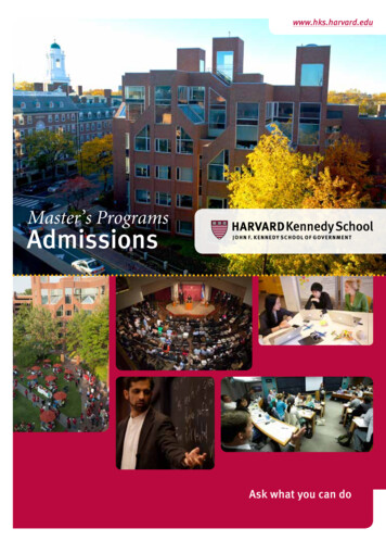 Master’s Programs Admissions - Harvard Kennedy School