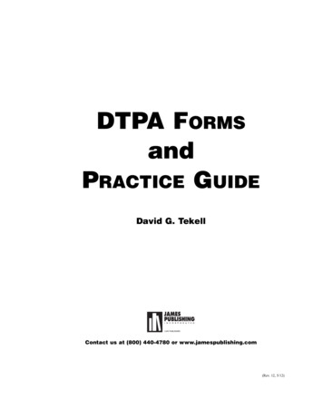 DTPA F And PRACTICE GUIDE - James Publishing