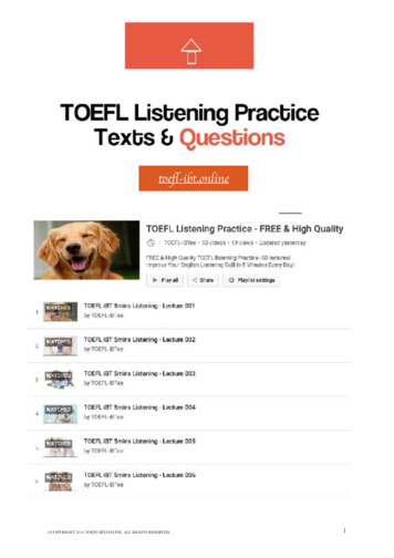 【E-book】Texts & Questions Of 50 Lectures For TOEFL .