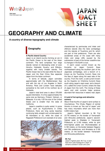 GEOGRAPHY AND CLIMATE - Web Japan