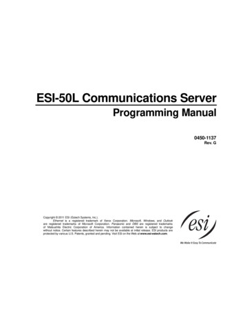 ESI-50L Communications Server Programming Manual