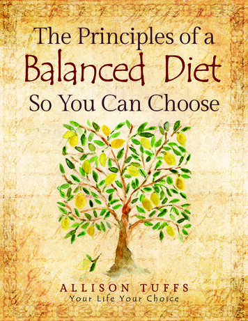 The Principles Of A Balanced Diet - NGNG Enterprises, Inc .