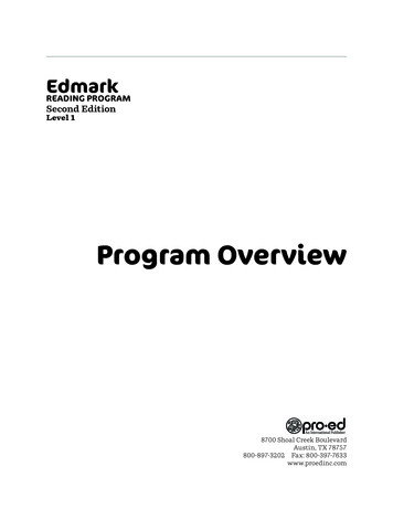 Edmark Reading Program Overview - School Health