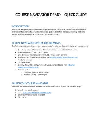 Course Navigator Demo—Quick Guide - Emc P