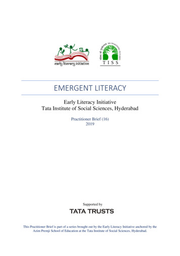 Emergent Literacy - Early Literacy Initiative