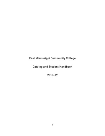 East Mississippi Community College Catalog And Student Handbook 2018-19