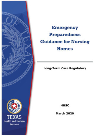 Emergency Preparedness Guidance For Nursing Homes