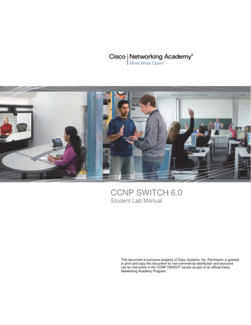 CCNP SWITCH 6 - LPS Laboratórium Počítačových .