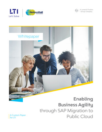 Enabling Business Agility Through SAP Migration To Public Cloud