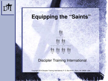 Equipping The “Saints”