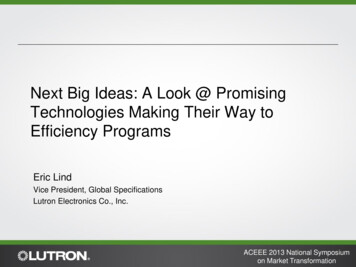Next Big Ideas: A Look @ Promising Technologies Making .