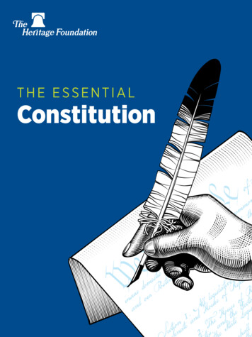 THE ESSENTIAL Constitution