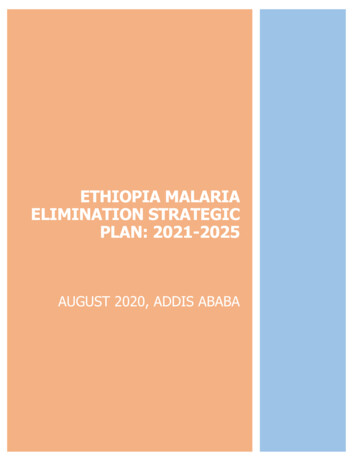 Ethiopia Malaria Elimination Strategic Plan: 2021-2025
