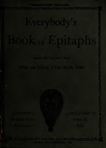 Everybody's Book Of Epitaphs - Internet Archive