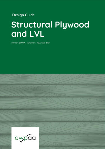 Design Guide Structural Plywood And LVL