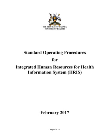 Standard Operating Procedures For Integrated Human . - IHRIS Software