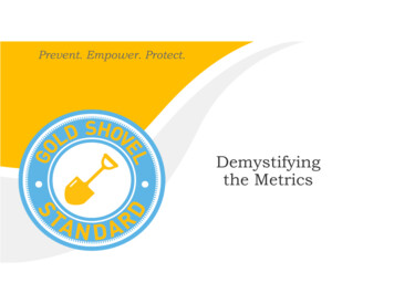 Demystifying The Metrics - Gold Shovel Standard