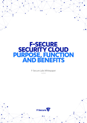 F-secure Security Cloud Purpose, Function And Benefits