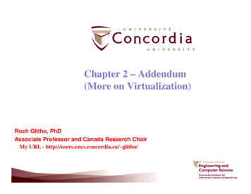 Chapter 2 - Addendum (More On Virtualization)