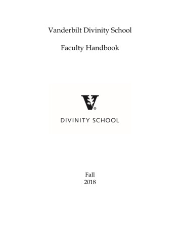 Vanderbilt Divinity School Faculty Handbook