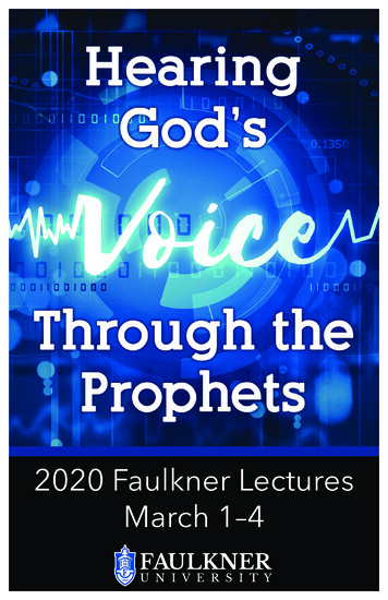 2020 Faulkner Lectures March 1-4