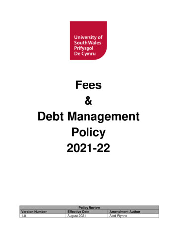 Fees Debt Management Policy 2021-22 - Microsoft