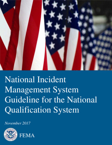 National Incident Management System Guideline For The .