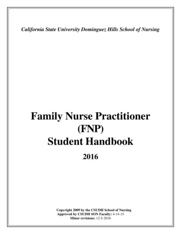 Family Nurse Practitioner (FNP) Student Handbook