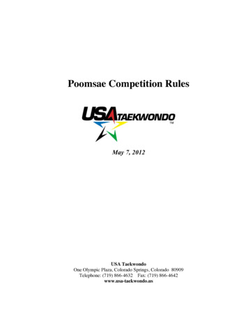 Poomsae Competition Rules