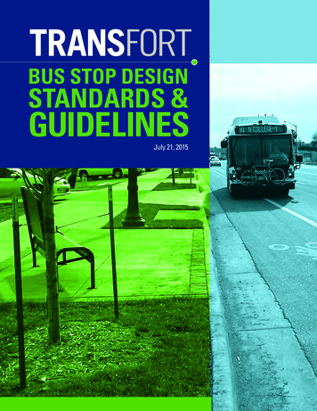 BUS STOP DESIGN STANDARDS & GUIDELINES