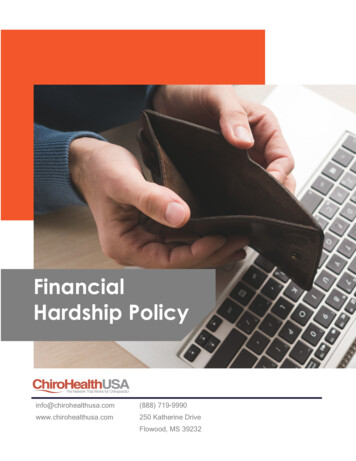 Financial Hardship Policy - Genesis Chiropractic Software And .