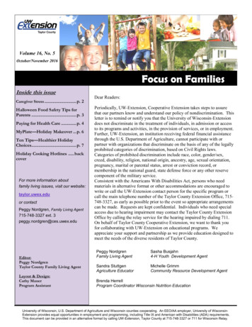 Focus On Families - University Of Wisconsin–Madison
