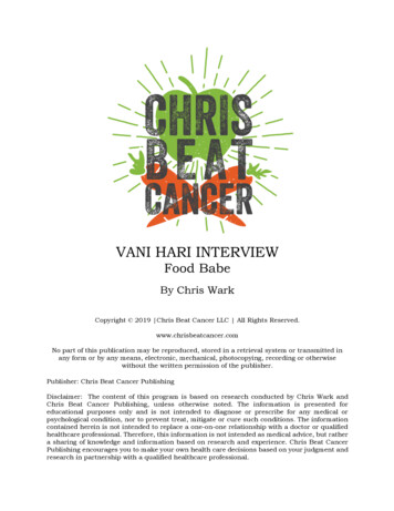 Vani Hari Interview - Chris Beat Cancer
