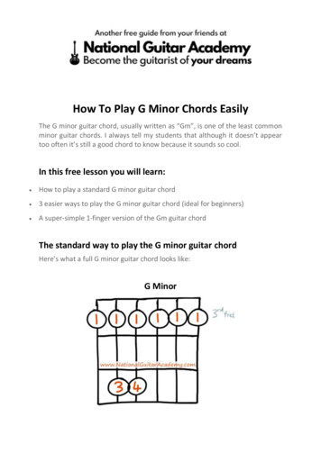How To Play G Minor Chords Easily