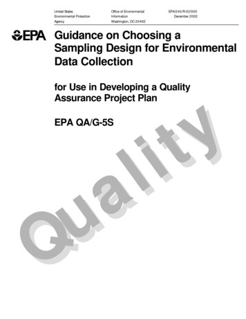 Guidance On Choosing A Sampling Design For Environmental .