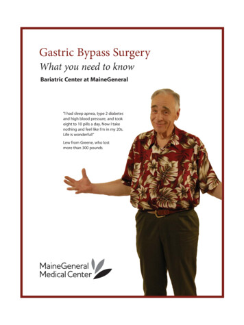 Gastric Bypass Surgery - MaineGeneral