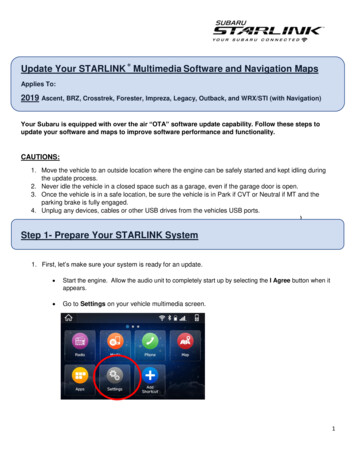 Update Your STARLINK MultimediaSoftware And Navigation Maps - Subaru