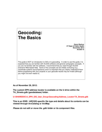 Geocoding: The Basics - TRAIN