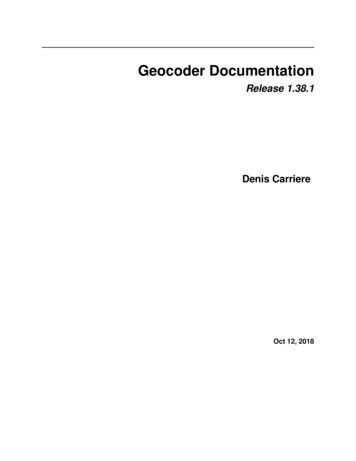 Geocoder Documentation - Read The Docs