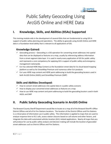 Public Safety Geocoding Using ArcGIS Online And HERE Data
