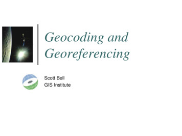 Geocoding And Georeferencing - Harvard University