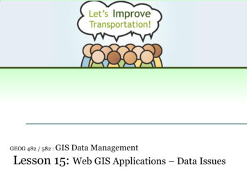 GIS Data Management Lesson 15 - UW Courses Web Server