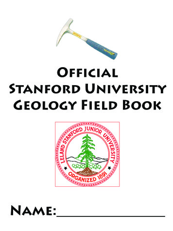 Official Stanford University Geology Field Book