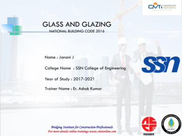 Glass And Glazing - Cmti