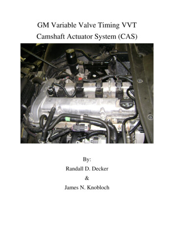 GM Variable Valve Timing VVT Camshaft Actuator System (CAS)
