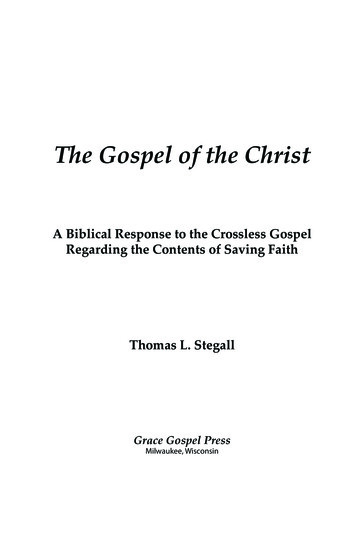 The Gospel Of The Christ - Grace Gospel Press